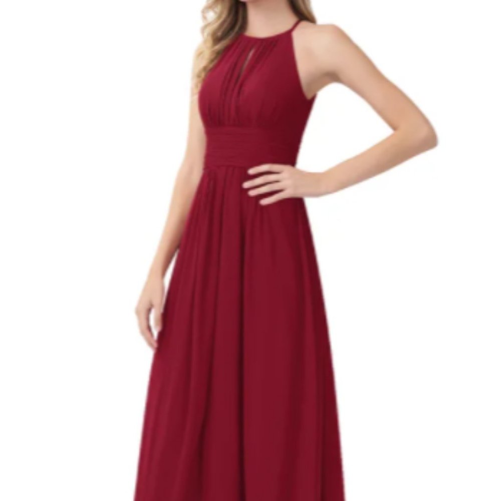 Azazie Bonnie Dress in Burgundy